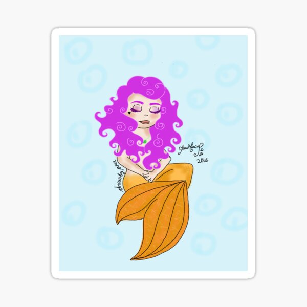 Vista previa del artículo con la obra «sirenita», diseñado y vendido por drawbyana.