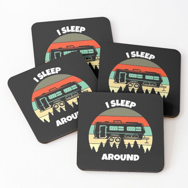 Item preview, Funny Sunset I Sleep Around RV Camper Trailer designed and sold by FazCreations.