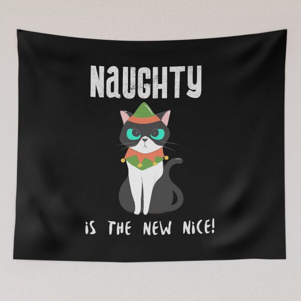 Item preview, Naughty is the New Nice Angry Cat designed and sold by Zurickdesigns.