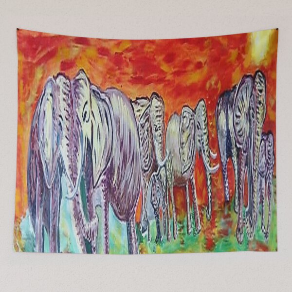 Item preview, Elephants setting sun designed and sold by ThereseLyssia.