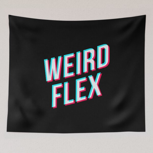 Item preview, weird flex bro Meme Sticker Design glitch effect 3d Tik tok Style designed and sold by hendeJens.