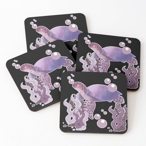 Item preview, Violet tortoise (Dark mode)  designed and sold by MarineTreasury.