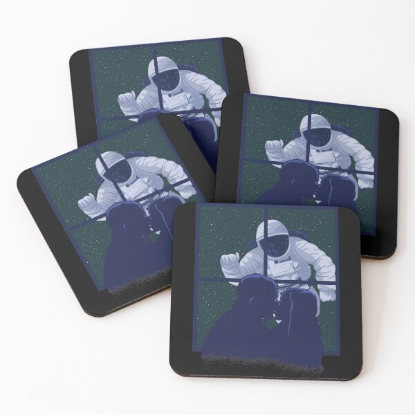 Item preview, Astronaut Watching Couple Kiss From Space designed and sold by artado.