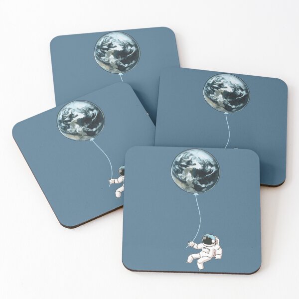 Item preview, Cute Astronaut Holding Earth Balloon  designed and sold by artado.