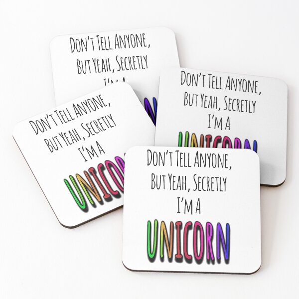 Item preview, Unicorn Rainbow, Don't Tell, But Secretly I'm Unicorn, Fabulous Unicorn Gift designed and sold by WallArt01.