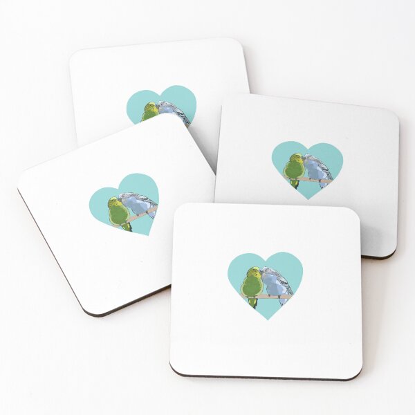 Item preview, Parakeet heart sticker designed and sold by Pawsnpaint.