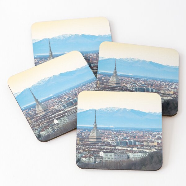 Item preview, Turin panoramic skyline at sunset with Alps in background designed and sold by Paolo Modena Photography    -   Fine Italian Art.