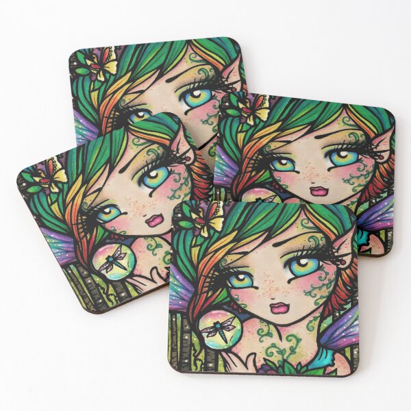 Item preview, Colorful Fairy Nature Scene Fantasy Art by Hannah Lynn designed and sold by hannahlynnart.