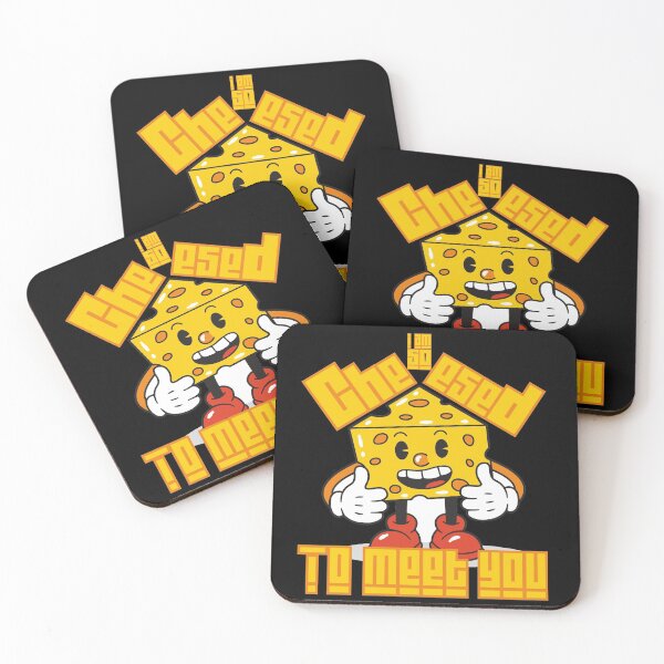 Item preview, Cheesed To Meet You-cute cartoon happy smiling food.  designed and sold by Rajpramanik.