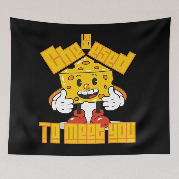 Item preview, Cheesed To Meet You-cute cartoon happy smiling food.  designed and sold by Rajpramanik.