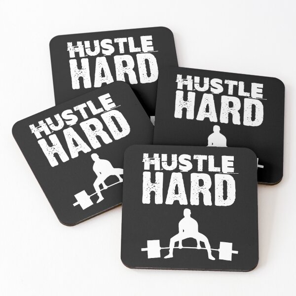 Item preview, Hustle Hard Gym Motivation Strongman Powerlifting Deadlift designed and sold by Nessshirts.