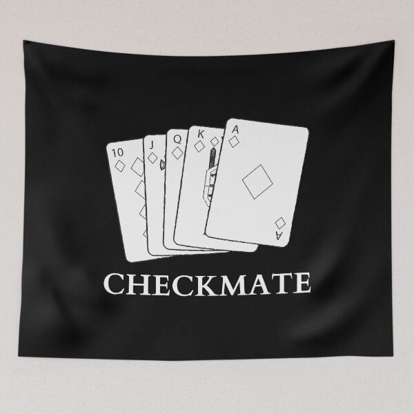 Item preview, CHECKMATE royal flush (alternative design) designed and sold by GraphicTeesSuck.