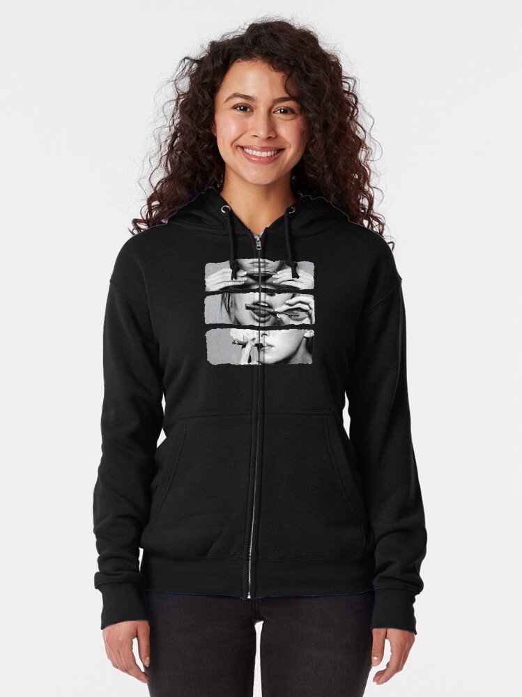 Alternate view of Girls love blunts Zipped Hoodie
