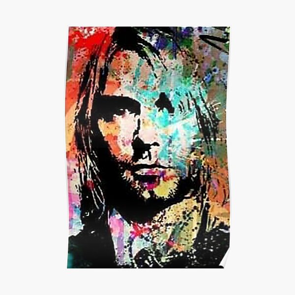 Kurt Cobain Künstlerisches Porträt Poster