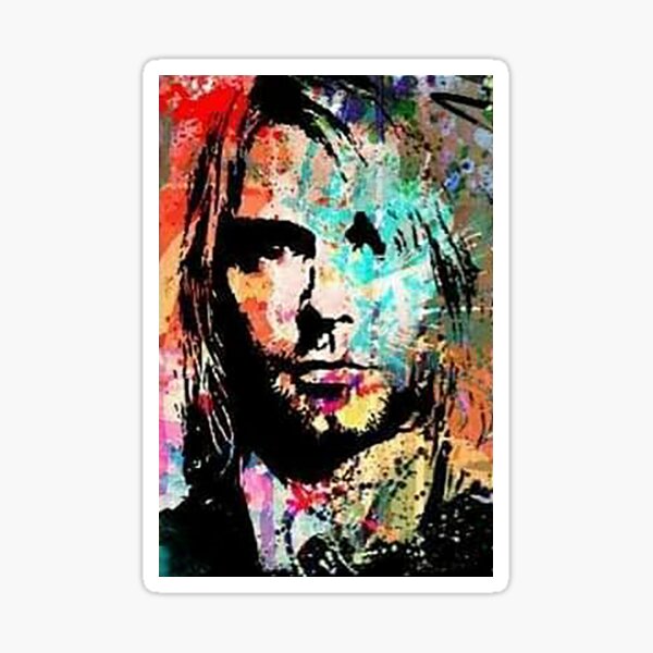 Kurt Cobain Künstlerisches Porträt Sticker