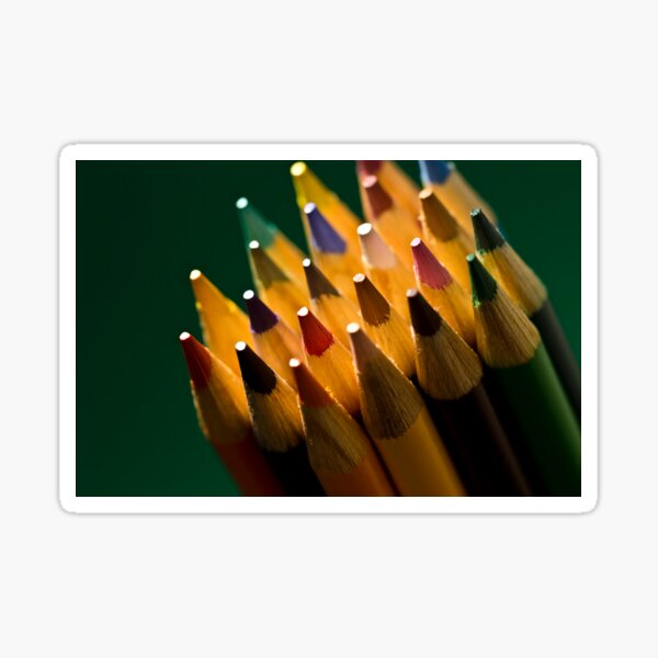 Enlightened pencil crayons Sticker