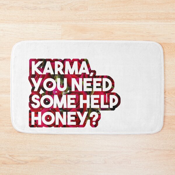 Item preview, Karma, you need some help? - funny floral karma quote roses designed and sold by InkLove.