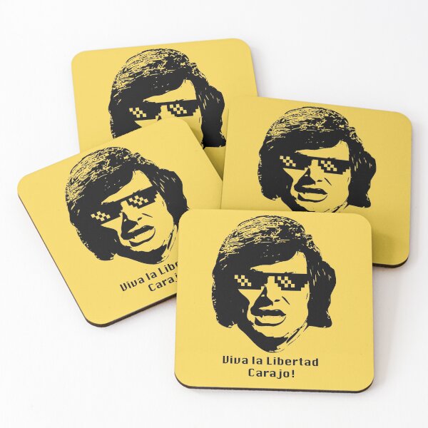 Item preview, "Viva la Libertad, carajo" - "Long live the fucking Freedom!" Milei with glasses designed and sold by LibertarianSt.