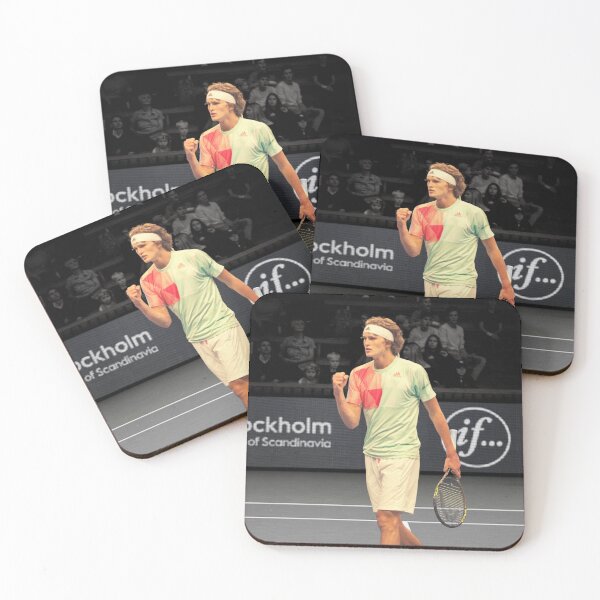 Item preview, Alexander Zverev celebrating a point designed and sold by ArtForKnowledge.