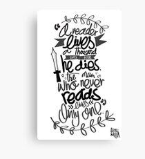 A song of ice and fire - Quote Canvas Print