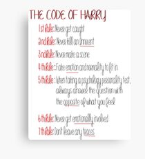Dexter-The code of Harry Canvas Print