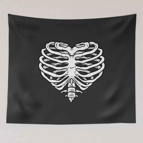 Item preview, heart skeleton goth valentines  designed and sold by Gossip Rag.
