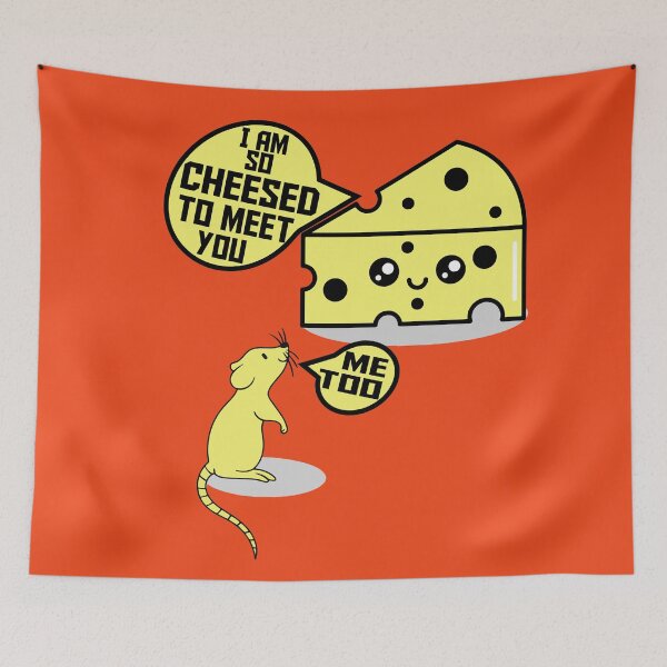 Item preview, Cheesed To Meet You-cute cartoon happy smiling food..  designed and sold by Rajpramanik.