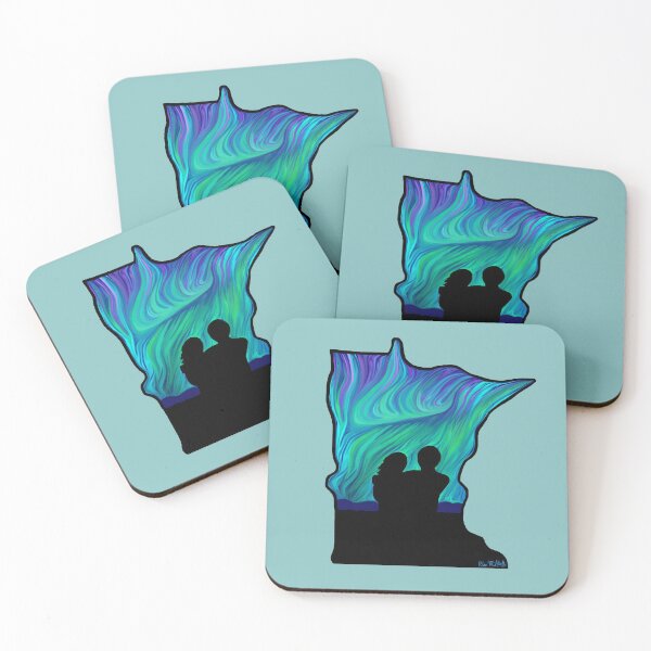Item preview, Minnesota Silhouette - Lake of the Woods - Northern Lights designed and sold by EcoElsa.
