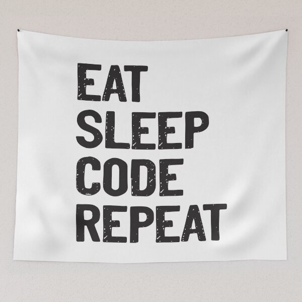 Item preview, Eat Sleep Code Repeat Coder designed and sold by Sour Soul.