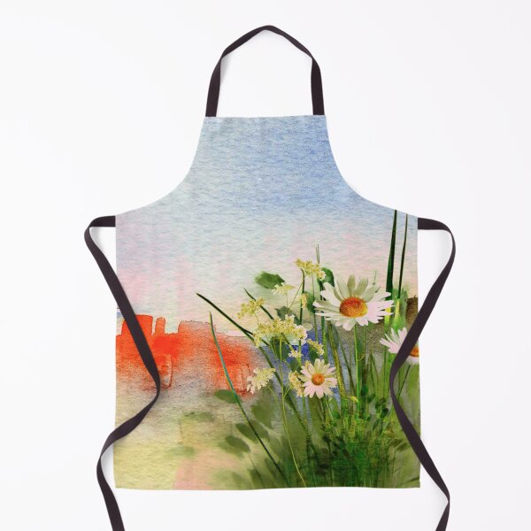 Item preview, daisies on abstract landscape designed and sold by clemfloral.