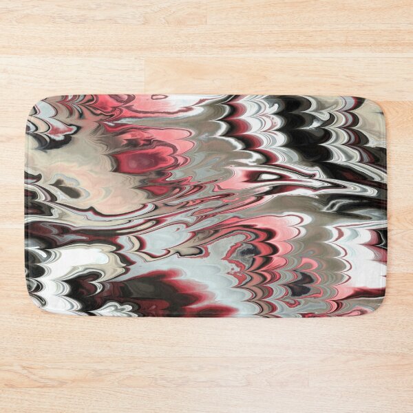 Item preview, Liquid Ink Spill in Red & Smoky Greys designed and sold by ReesDesigns.