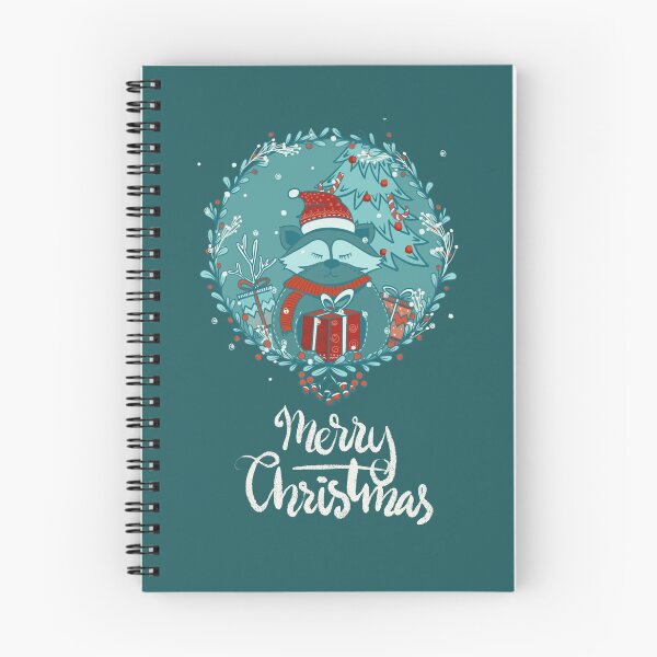 Item preview, illustration of a Christmas card with a raccoon. designed and sold by Dobrix.