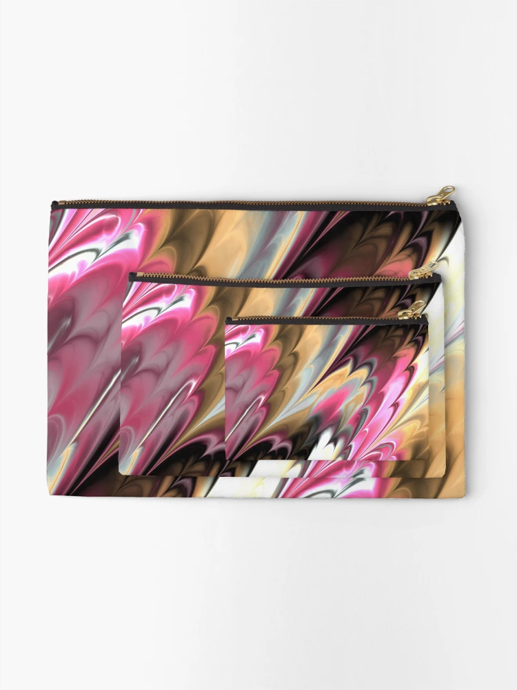 Thumbnail 2 of 4, Zipper Pouch, Liquid Ink Psychedelic in Multicolors designed and sold by ReesDesigns.