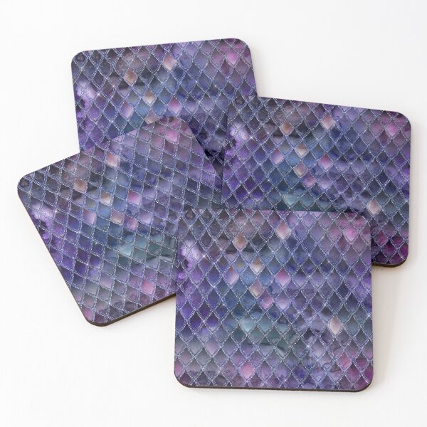 Item preview, Sparkly dragon scale design - dark blue and violet designed and sold by AnnieHochmann.