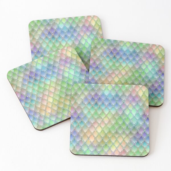 Item preview, Sparkly dragon scale design - multicolor rainbow pastels designed and sold by AnnieHochmann.