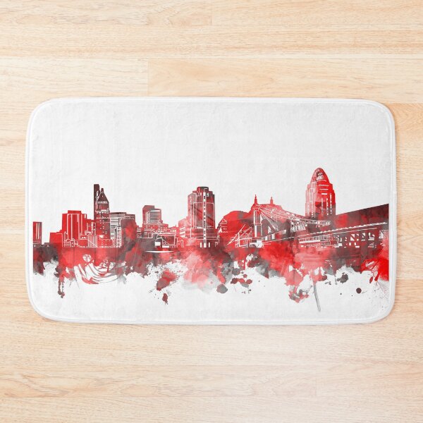 Item preview, cincinnati skyline red designed and sold by BekimART2.