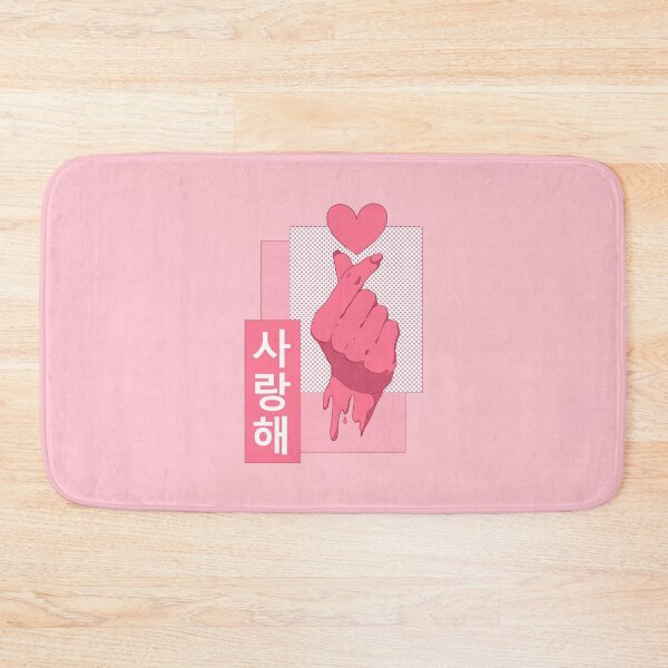 Item preview, Kawaii heart hand  with korean  hangul meaning "I love you"  designed and sold by MinimalAnGo.