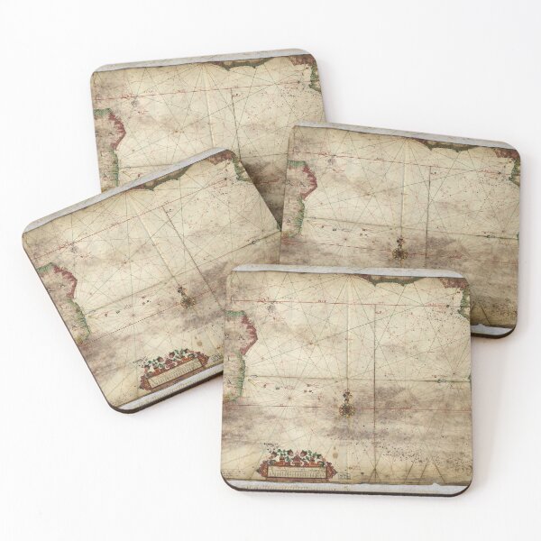 Item preview, Map of the Southern Atlantic Ocean (1681) designed and sold by allhistory.