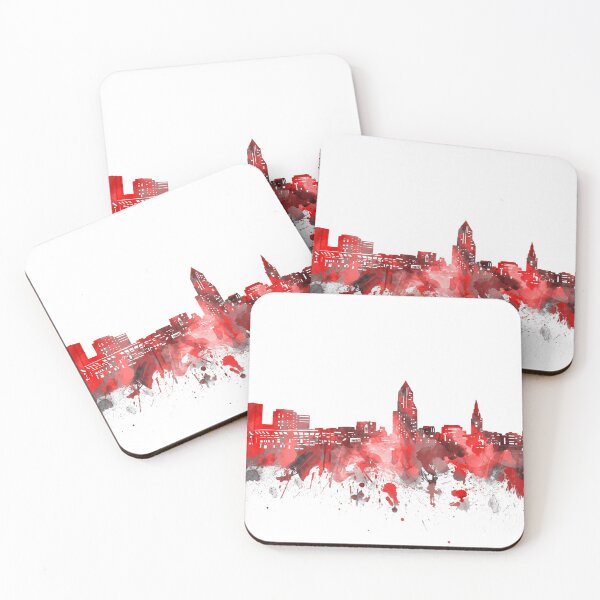 Item preview, cleveland skyline red designed and sold by BekimART2.