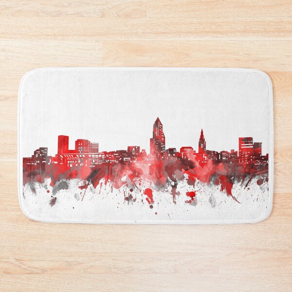 Item preview, cleveland skyline red designed and sold by BekimART2.