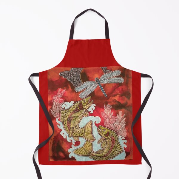 Item preview, Red Sky, Leaping Trout designed and sold by Lynnette Shelley.