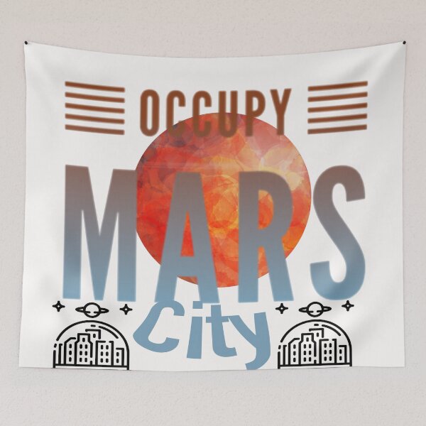 Item preview, New Lunar Republic - City on Mars - Occupy Mars City designed and sold by PupnkittyMania ⭐⭐⭐⭐⭐.