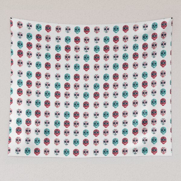 Item preview, Mexican Sugar Skulls White Pattern designed and sold by 2MdesignStore.
