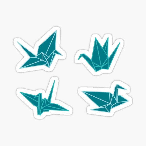 Item preview, Blue origami paper cranes  designed and sold by Muxune.
