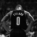 black and white damian lillard