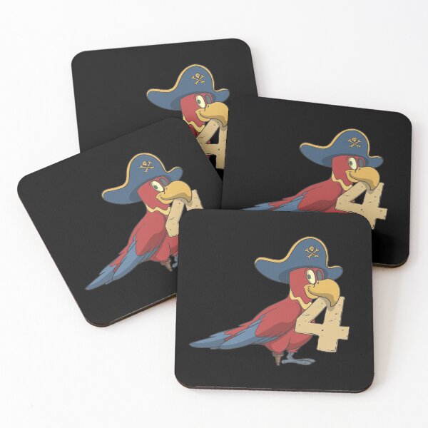 Item preview, Parrot pirate kids 4th birthday designed and sold by Monkey Ful.