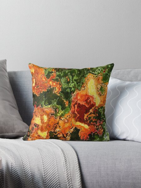 Artikel-Vorschau von Grünes und orangefarbenes Marmoreffektmuster, designt und verkauft von AYACHI90.