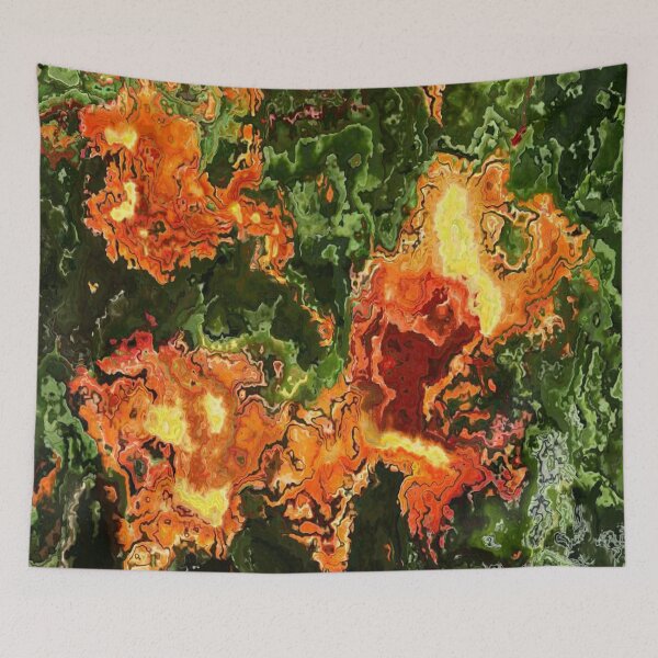 Item preview, Green and orange  Marble Effect Pattern designed and sold by AYACHI90.