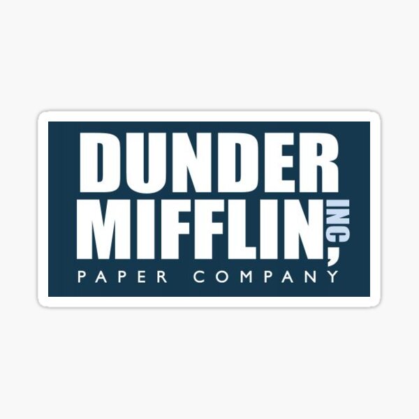 The Office Dunder Mifflin Logo Sticker for Sale by BrenPrib