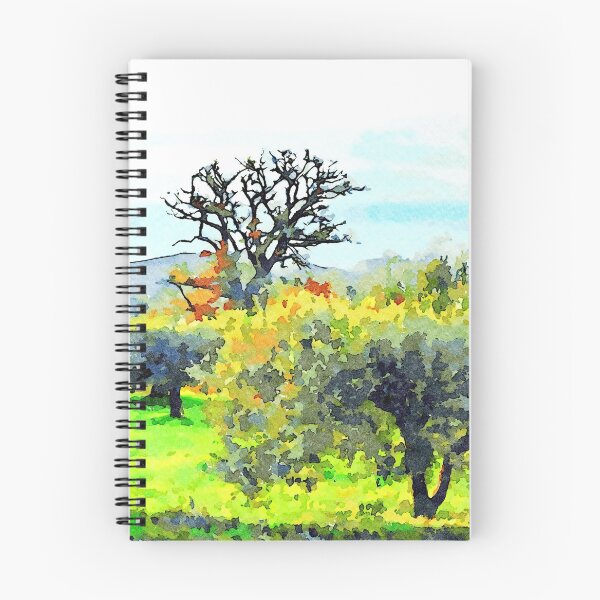 Item preview, Laureana Cilento: landscape with autumn tree and olive grove designed and sold by Giuseppe Cocco.